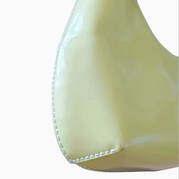 By Far Yellow Patent Leather Amber Small Handbag - Picture 12 of 16